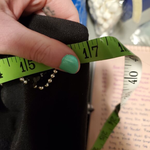 Vintage 80s Formal Black Sequin Halter Neck Side Slit Maxi Dress Goth Retro Glam - Picture 3 of 12